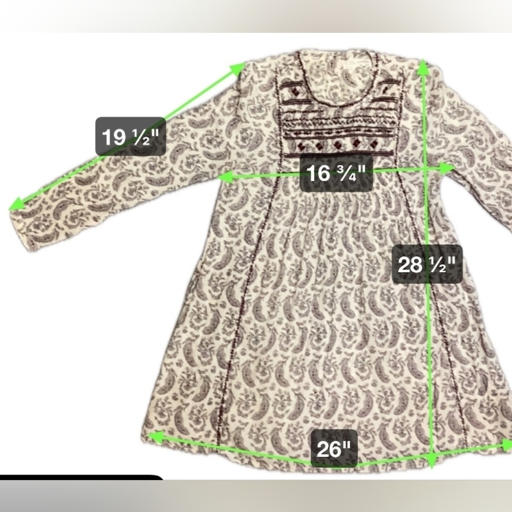 [NWOT] ZARA kids Embroidery Paisley Tunic Top Girl Size 13/14 - Picture 8 of 10